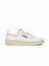 Medalist Leather Low Top Sneakers White - AUTRY - BALAAN 8