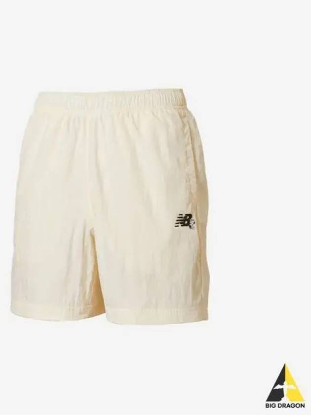 Uni NB Snoopy Woven Shorts Cream - NEW BALANCE - BALAAN 1