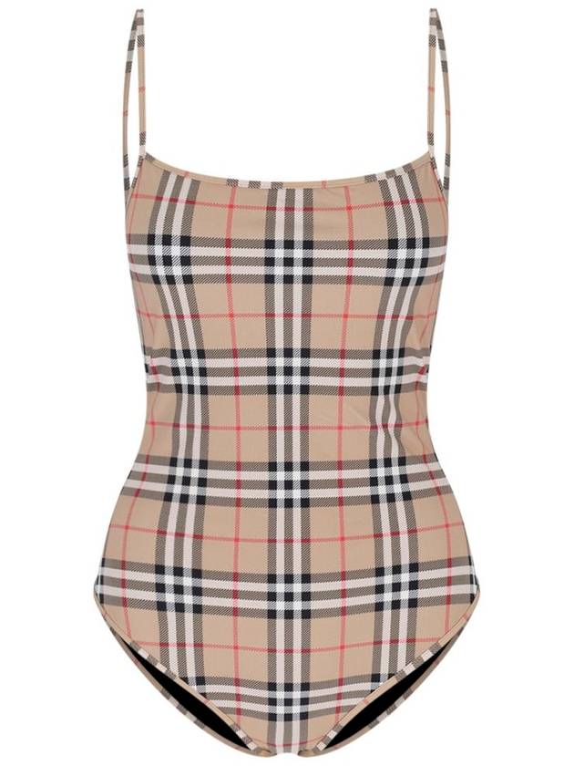 Women's Vintage Check One-Piece Swimsuit Beige - BURBERRY - BALAAN 2