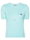 Bea Logo Embroidery Knit Top Aqua - VIVIENNE WESTWOOD - BALAAN 2