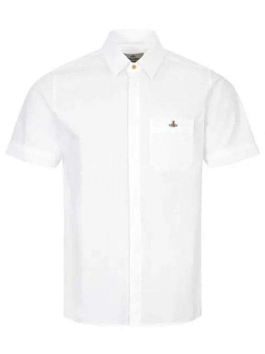 Men's Logo Classic Short Sleeve Shirt White - VIVIENNE WESTWOOD - BALAAN 2