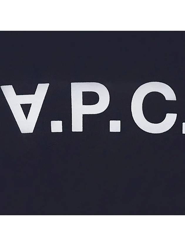 Men's VPC Logo Print Crew Neck Sweatshirt Navy - A.P.C. - BALAAN 5