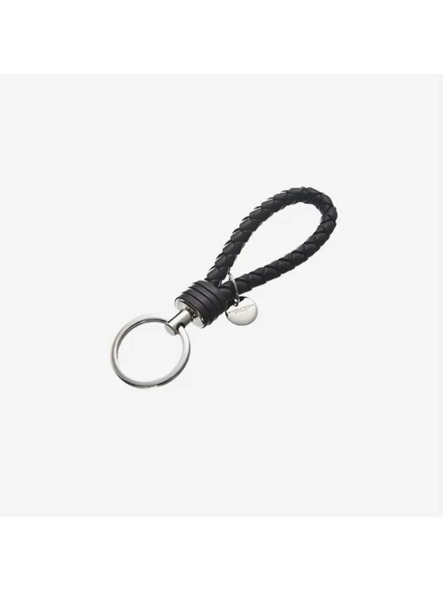 Intrecciato Leather Key Holder Tourmaline - BOTTEGA VENETA - BALAAN 2