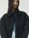 Big Ribbon Tie Windbreaker Black - NOTKNOWING - BALAAN 3