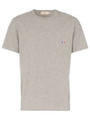 Tricolor Fox Patch Short Sleeve T-Shirt Gray Melange - MAISON KITSUNE - BALAAN 3