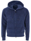 23FW JDL002 JMC008S23 HB745 Cotton Terry Blue Hooded Zipup - TOM FORD - BALAAN 2