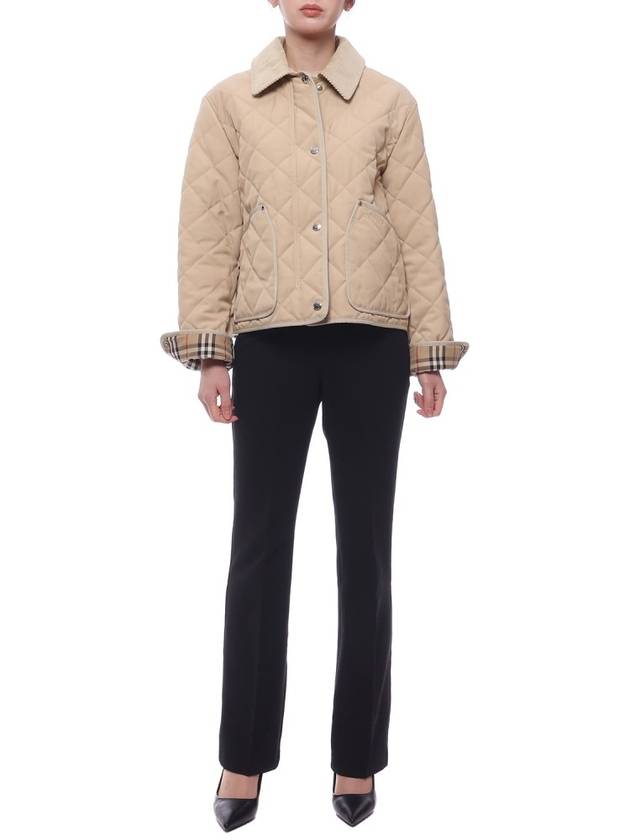 Quilted Classic Collar Jacket Beige - BURBERRY - BALAAN 4