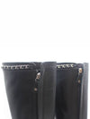 Black leather chain long boots size 37 - CHANEL - BALAAN 4