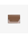 Saffiano Leather Tri-fold Half Wallet Brown - MARNI - BALAAN 6