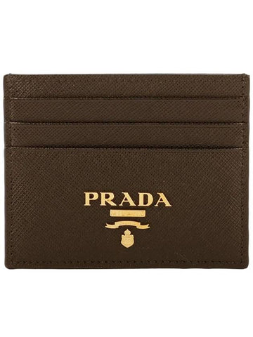 Gold Logo Saffiano Card Wallet 1MC025 2D93 F0038 - PRADA - BALAAN 1