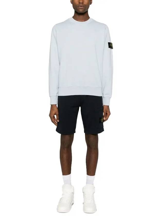 Wappen Patch Garment Dyed Sweatshirt Light Blue - STONE ISLAND - BALAAN 3