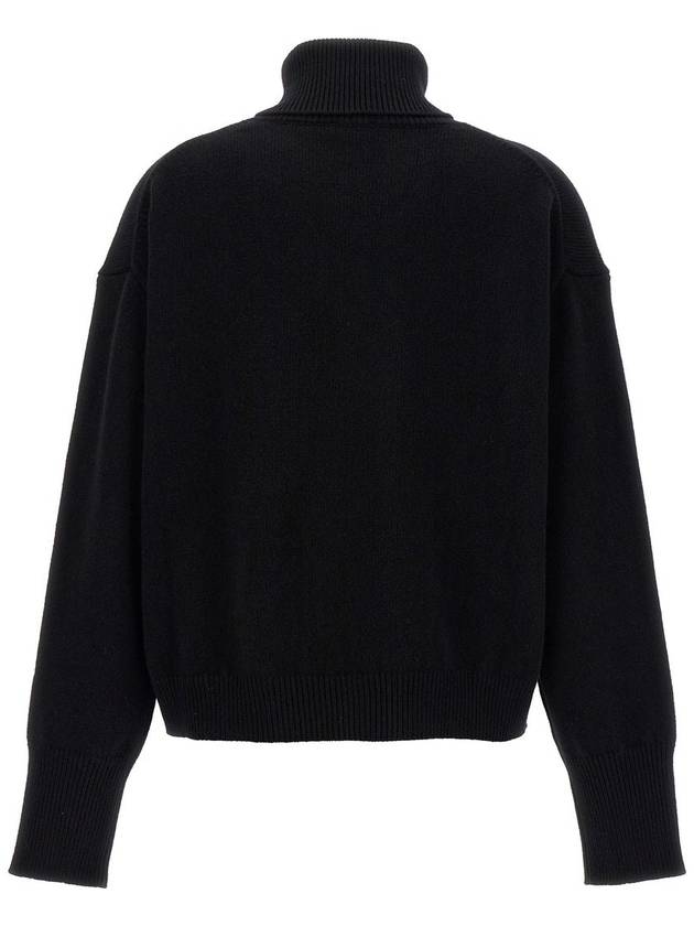 Boke Flower Wool Turtleneck Black - KENZO - BALAAN 3