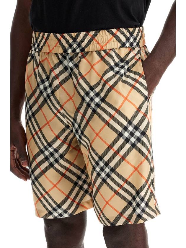 check silk shorts - BURBERRY - BALAAN 4