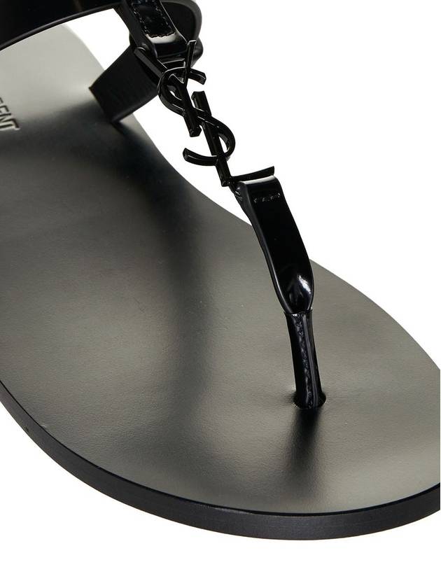 Cassandre Flip Flops Black - SAINT LAURENT - BALAAN 7