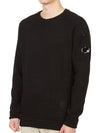 Lens Wappen Compact Cotton Knit Top Black - CP COMPANY - BALAAN 3