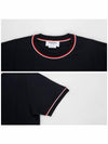 RWB Trimmed Cotton Short Sleeve T-Shirt Navy - THOM BROWNE - BALAAN 6