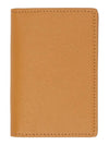 Stitched Bi-Fold Leather Card Wallet Mustard - MAISON MARGIELA - BALAAN 3