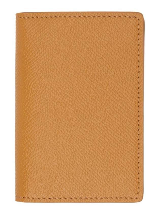 Stitched Bi-Fold Leather Card Wallet Mustard - MAISON MARGIELA - BALAAN 3