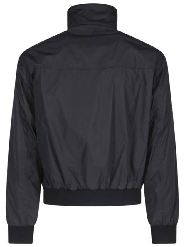 Nylon Zip-Up Jacket Black - VERSACE - BALAAN 3