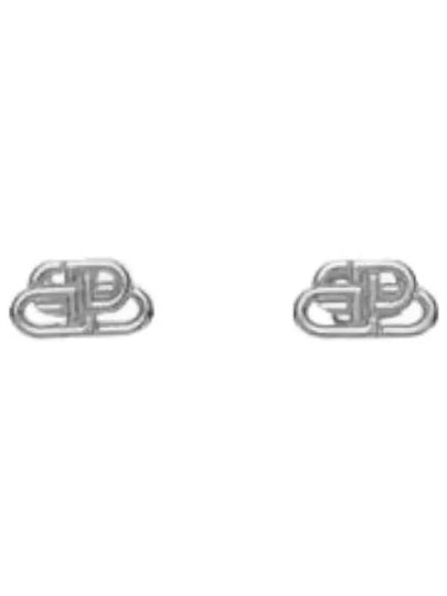 BB Logo Stud Earrings Silver - BALENCIAGA - BALAAN 2