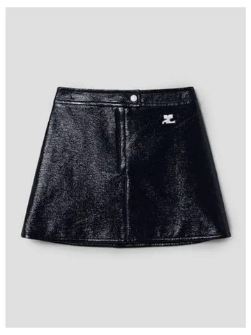 Women s Reedition Vinyl Mini Skirt Navy Domestic Product GM0024022927794 - COURREGES - BALAAN 1