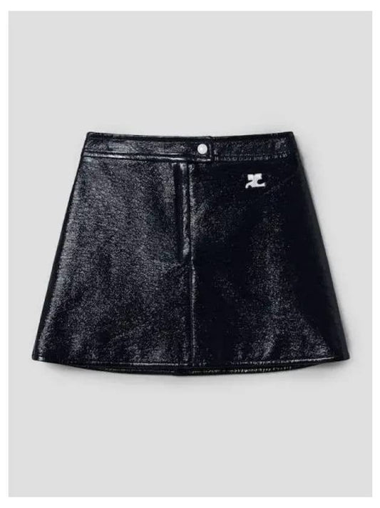 URREGES Women s Re Vinyl Mini Skirt Navy Domestic Product - COURREGES - BALAAN 1