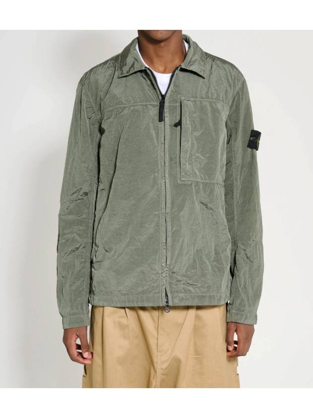 Nylon Metal Econyl Long Sleeve Shirt Green - STONE ISLAND - BALAAN 3