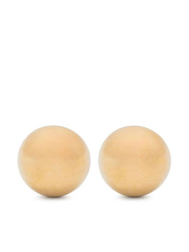 Dome Metal Earrings Gold - SAINT LAURENT - BALAAN 1