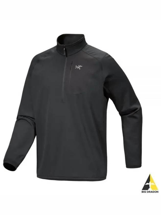 Delta Half-Zip Neck Long Sleeve T-Shirt Black - ARC'TERYX - BALAAN 2