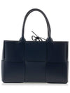 Arco Intrecciato Small Tote Bag Black - BOTTEGA VENETA - BALAAN 5