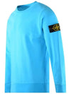 Men's Waffen Patch Sweatshirt Sky Blue - STONE ISLAND - BALAAN.
