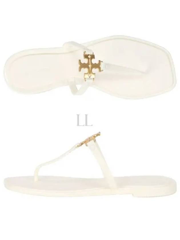 Roxanne Jelly Logo Flip Flops White - TORY BURCH - BALAAN 2