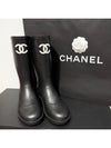 Boots Caoutchouc Black - CHANEL - BALAAN 4