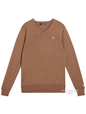 LYMANN knit sweater men s golf wool brown GMKW08072 - J.LINDEBERG - BALAAN 1