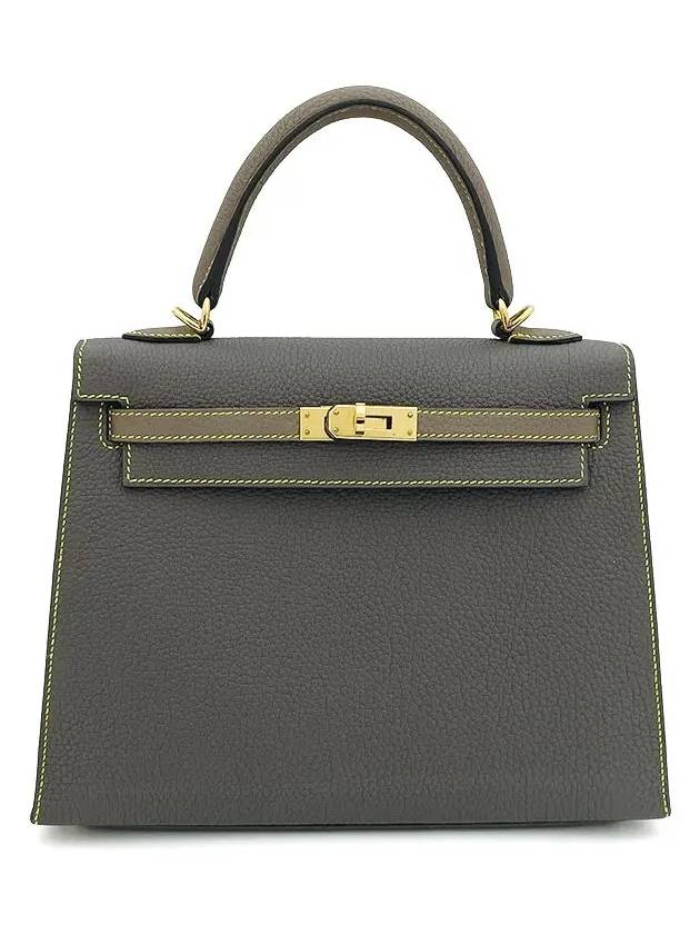 S O Out Kelly 25 Etang Etoupe Gold Plated 4HH0287 - HERMES - BALAAN 1