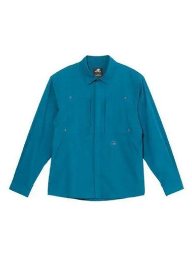 Kale Pertex Hiker Shirt Blue - NEW BALANCE - BALAAN 1