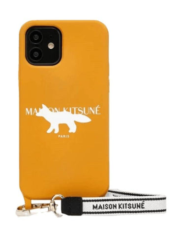 Fox Logo Iphone 12 Pro Phone Case Yellow - MAISON KITSUNE - BALAAN 1