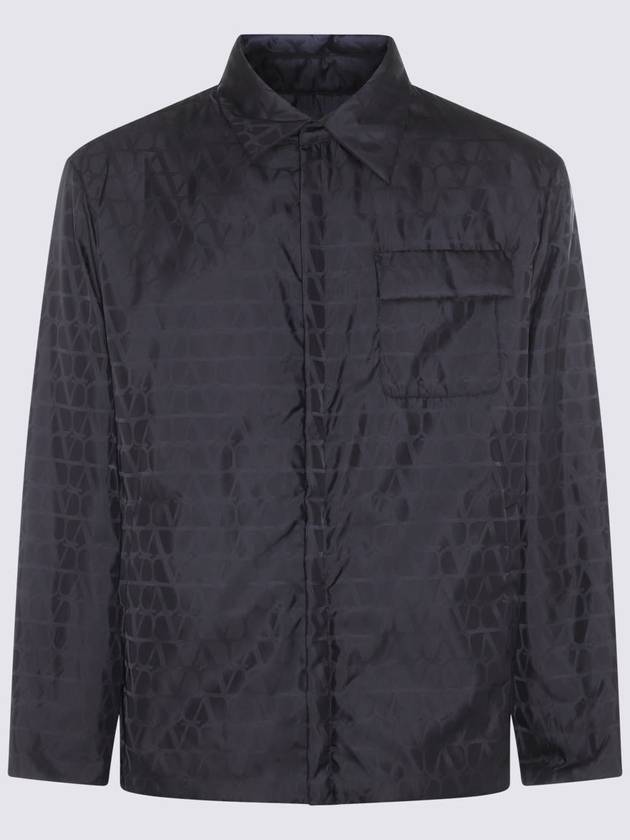 V Monogram Reversible Nylon Jacket Black - VALENTINO - BALAAN 3