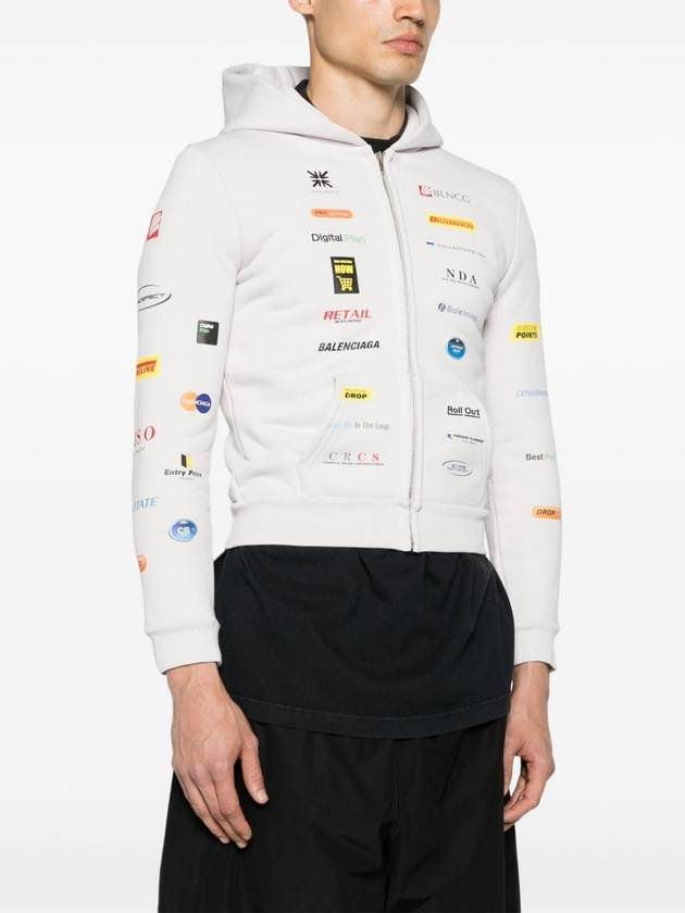 Business English Zip-Up Hoodie Offwhite - BALENCIAGA - BALAAN 5