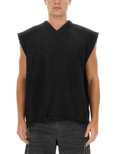 Number V Neck Knit Vest Black - MAISON MARGIELA - BALAAN 2