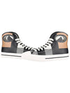 Porthole Detail Check High Top Sneakers - BURBERRY - 3