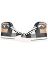 Porthole Detail Check High Top Sneakers - BURBERRY - BALAAN 3