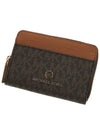 Jet Set Small Logo Card Wallet Brown - MICHAEL KORS - BALAAN 5