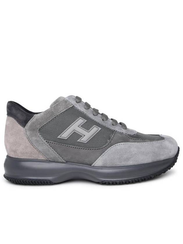 interactive lace-up low-top sneakers gray - HOGAN - BALAAN 1