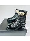 CC Logo Lettering Patent Leather Ankle Zipper Boots Black 365 G38928 - CHANEL - BALAAN 5