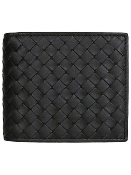 Intrecciato Weaving Half Wallet Black - BOTTEGA VENETA - BALAAN 2