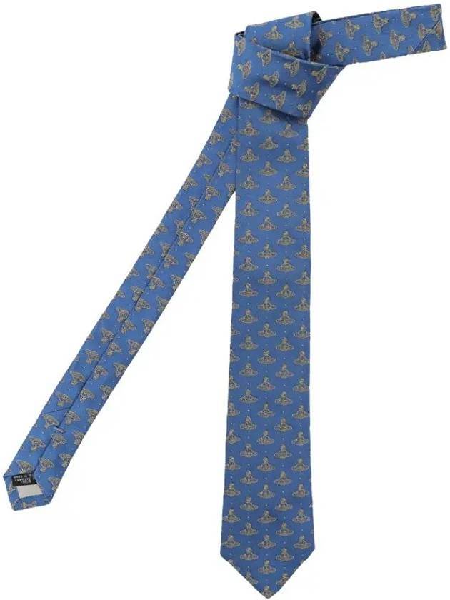 silk tie blue 81050001 W00CH K401 - VIVIENNE WESTWOOD - BALAAN.