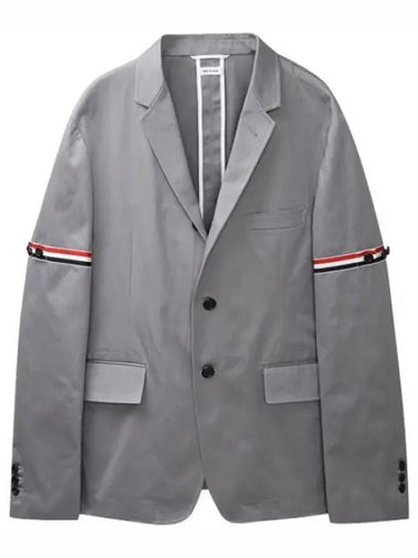 RWB arm banding unconstructed classic fit cotton twill jacket - THOM BROWNE - BALAAN 1