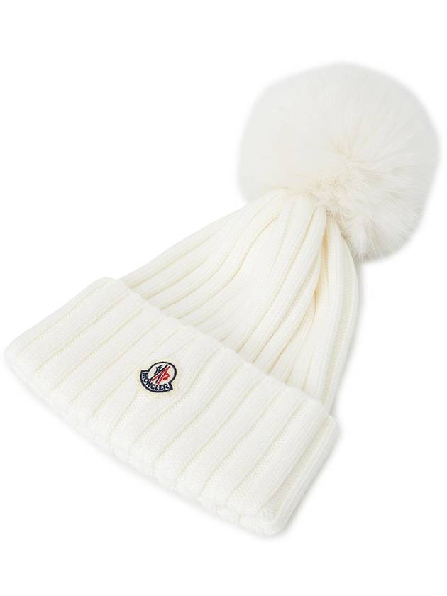 pom wool beanie white - MONCLER - BALAAN 4