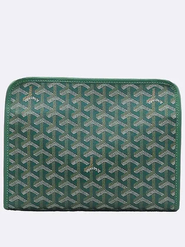 Green Color Canvas JOUVENCE MM Toilet Case Clutch - GOYARD - BALAAN 1